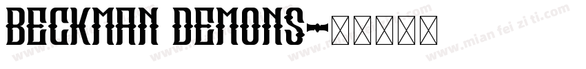 Beckman Demons字体转换